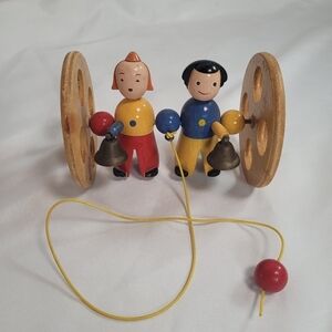 Vintage Walter West Germany Wooden Pull Toy